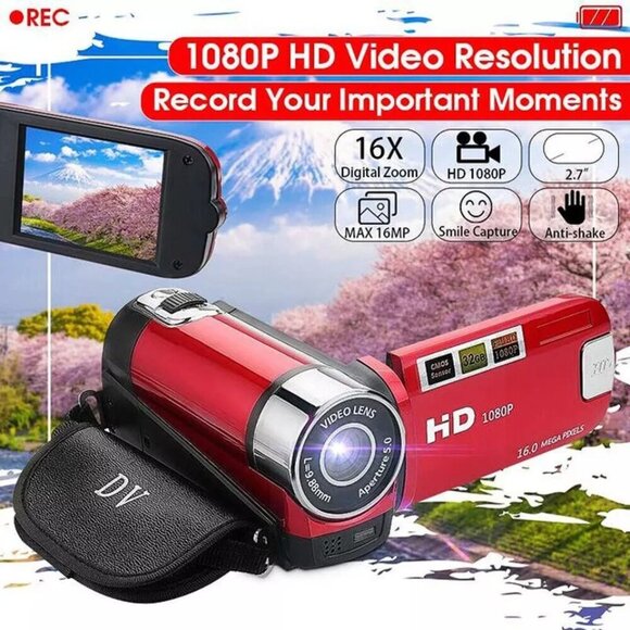 1080P HD Camcorder Digital Video Camera TFT LCD 24MP 16X Zoom DV AV Night Vision - Picture 6 of 12